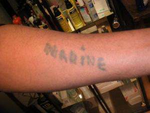 Avant recouvrement de tatouage - Wath's up, this name?