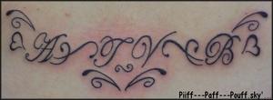 Calligraphie lettre et coeur