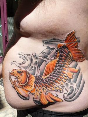 carpe japonaise orangée