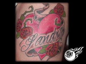 Coeur Lettrage Roses