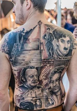 Coluche, Gainsbourg et Chaplin