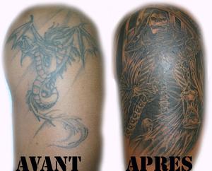 Photo de cover dragon avec une faucheuse, dragon, hardcore réalisé par Bodygraphic