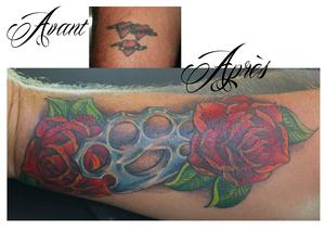 Cover poing americain et roses new school