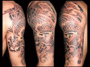 Photo de dragon oriental, dragon, tatouage