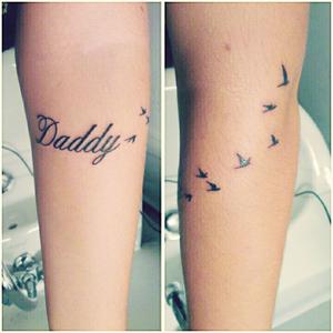 Ecriture avec envol d'oiseaux