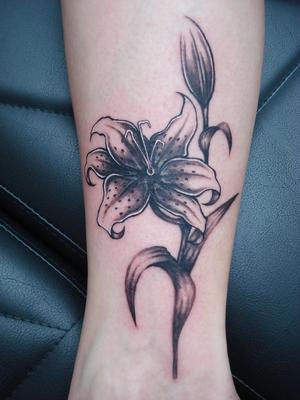 fleur de lys noire et blanche