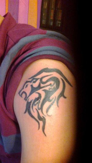 Photo de Lion tribal, animaux, tatouage