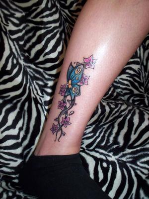 papillon  fleurs