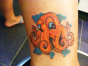 Photo de Pieuvre couleur, tatouage, Pieuvre couleur réalisé par Eastern Tattoo