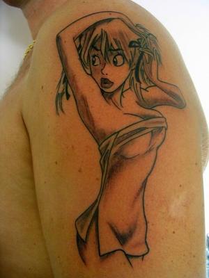 Pin Up en chemise de nuit