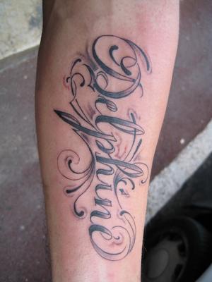 Photo de Prénom Déphine, calligraphie, lettrage