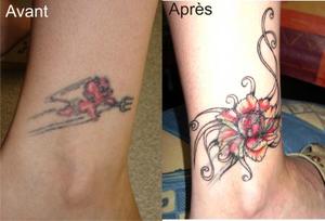 Recouvrement par une fleur