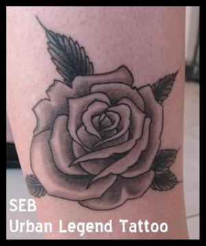 Rose noir et blanc