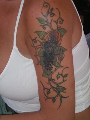 roses et panthere