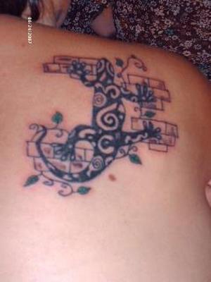 Photo de Salamandre poly, polynésien, Tatoueur
