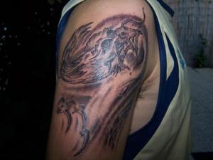 Tête et griffes de dragon