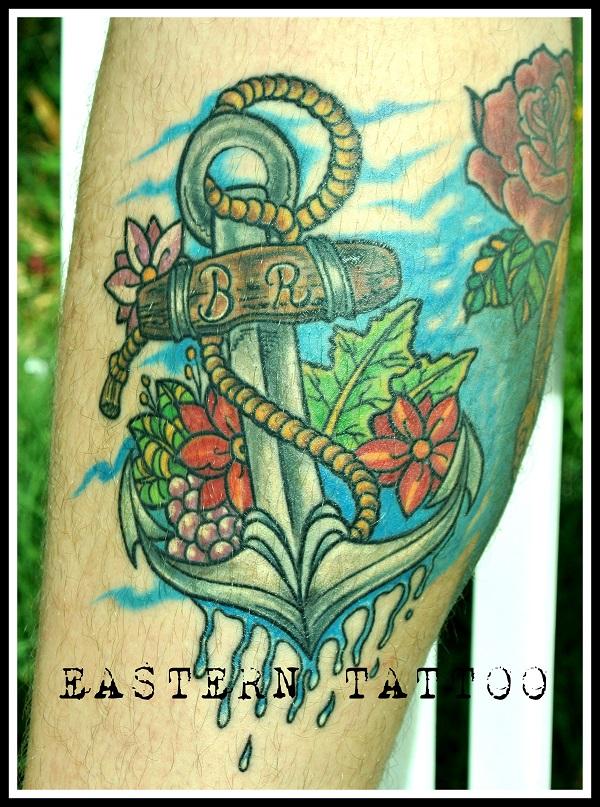 Photo de Ancre, tatouage, ancre réalisé par Eastern Tattoo