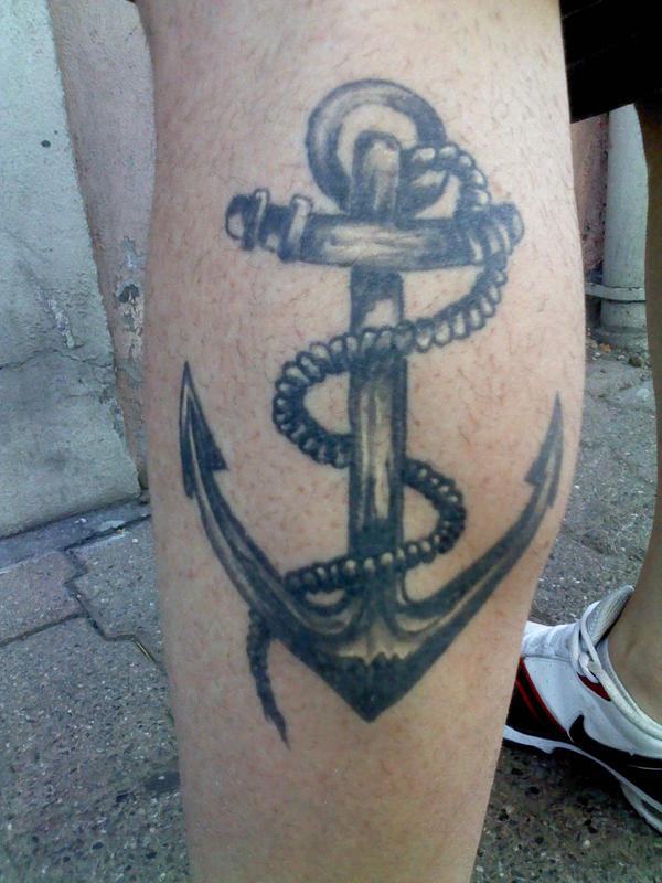 Photo de ancre, tatouage, ancre