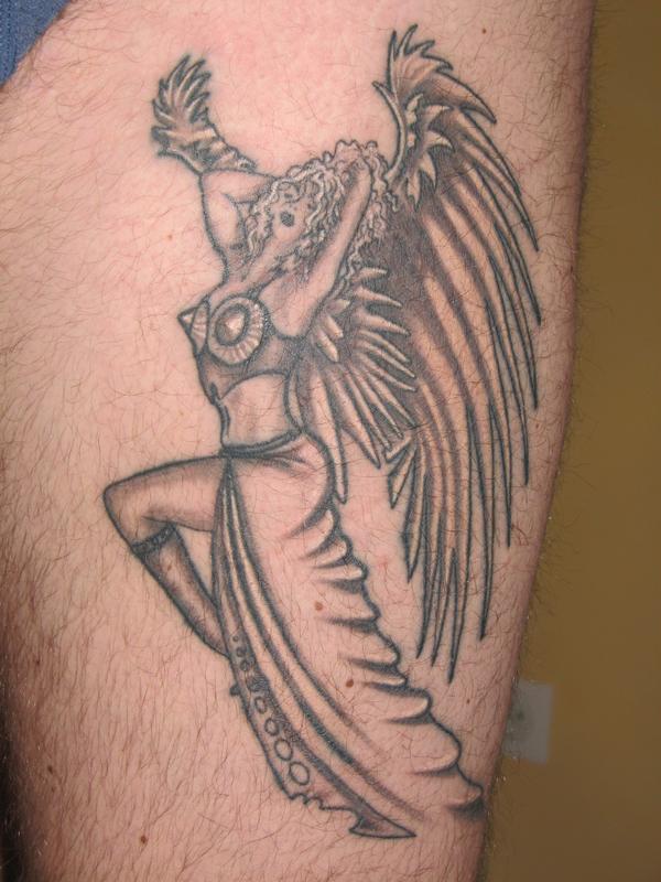 Photo de ange pin-up, ange, fantastique réalisé par authentic tatoo