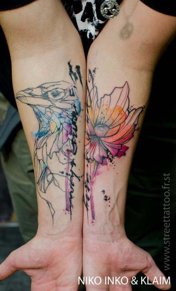 Photo de aquarelle, watercolor10, tatouage, inclassable réalisé par Street Tattoo