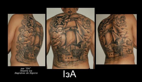 Photo de black pearl, pirate, bateau réalisé par Akasha tatouage