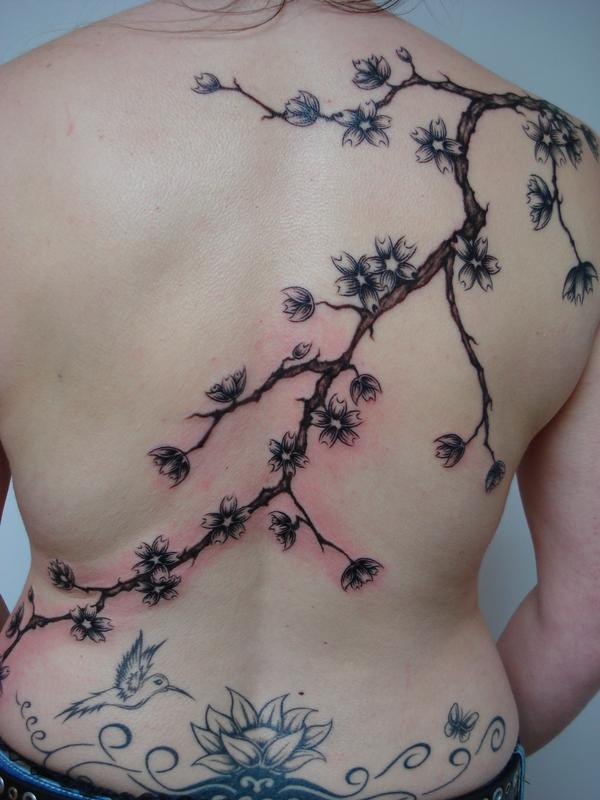 Photo de brache et fleur de cerisier, fleur, cerisier réalisé par Styl Pink Tattoo
