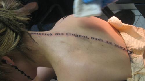 Photo de Calligraphie gaélique, calligraphie, tatouage