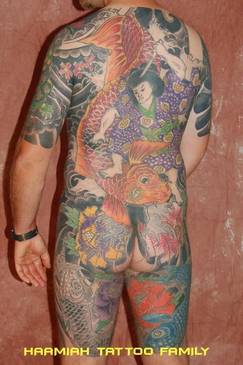 Photo de Carpe et guerrier oriental, carpe, oriental réalisé par Haamiah Tattoo Family