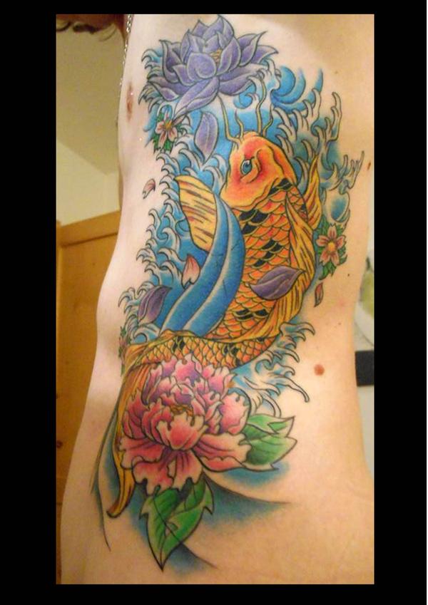 Carpe japonaise flan couleur