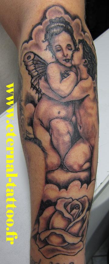 Photo de chérubins, fantastique, tatouage réalisé par Eternal Tattoo