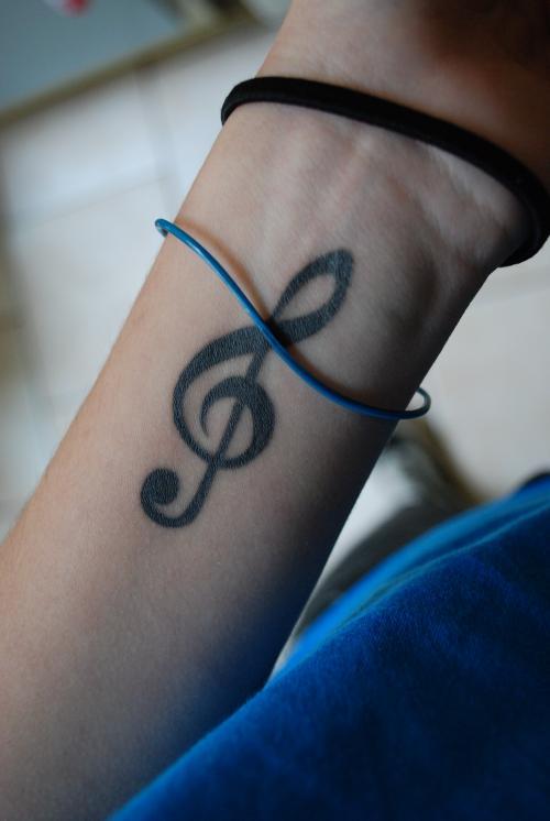 Photo de Clé de sol, tatouage, inclassable