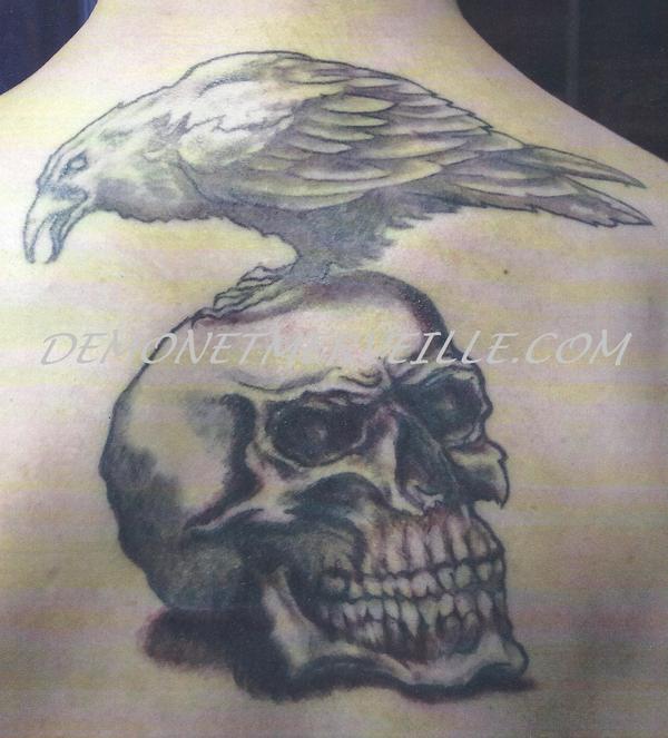 Photo de Crâne, tête de mort, oiseau réalisé par Demon & Merveille