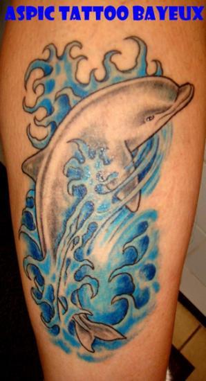 Photo de dauphin, dauphin, eau réalisé par Aspic  Tattoo