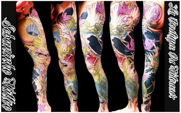 Photo de Dragon, dragon, tatouage réalisé par La Boutique du Tatoueur