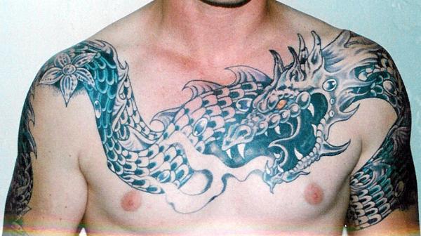 Photo de dragon fleurs, dragon, fantastique