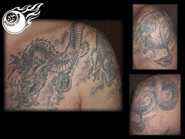 Photo de Dragon japonais, dragon, fantastique réalisé par Florian Tattoo