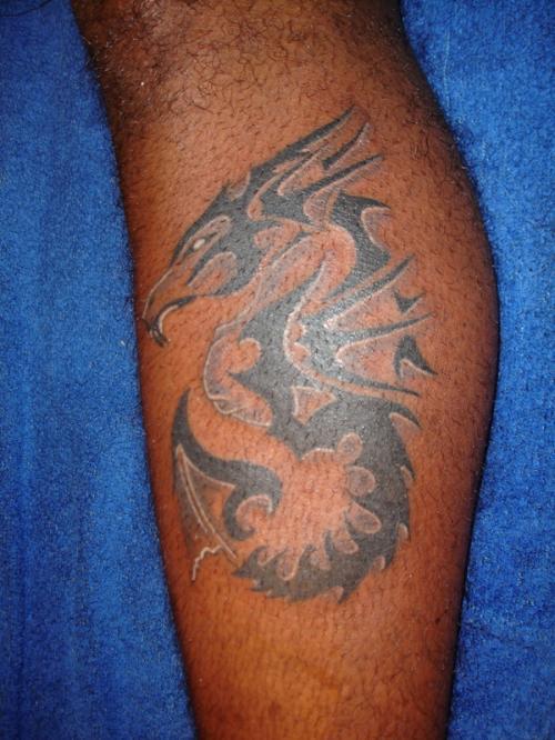 dragon noir et blanc
