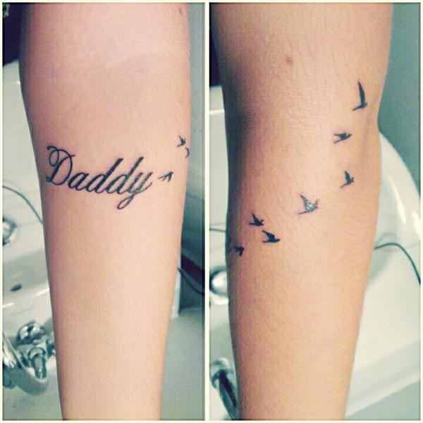 Ecriture avec envol d'oiseaux