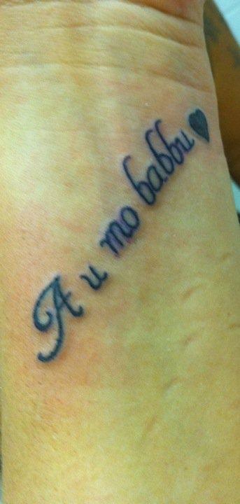 Photo de écriture en corse, tatouage, écriture en corse poignet