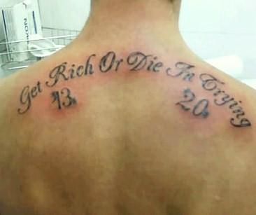 Photo de écriture, tatouage, proverbe