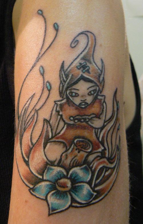 Photo de Elfe & fleur, elfe, fantastique réalisé par Olizenn Tattoo/piercing