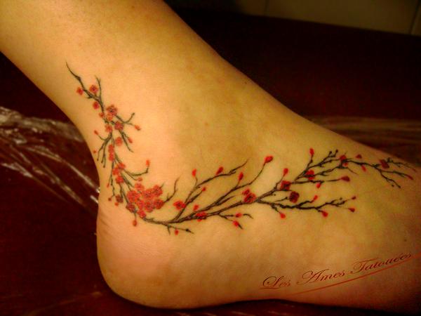 Photo de Estampe Japonaise, arabesque, fleurs réalisé par Les âmes tatouées