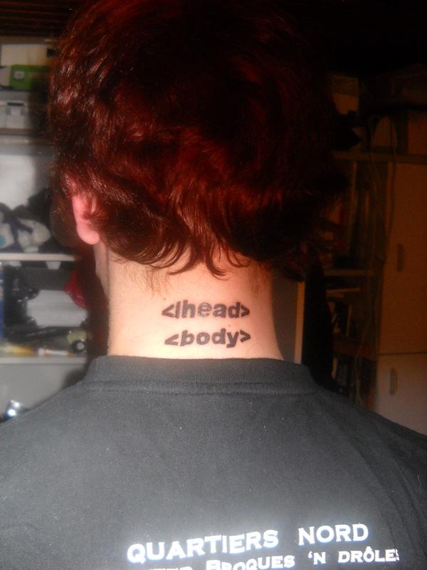 Photo de Geek, écriture, tatouage
