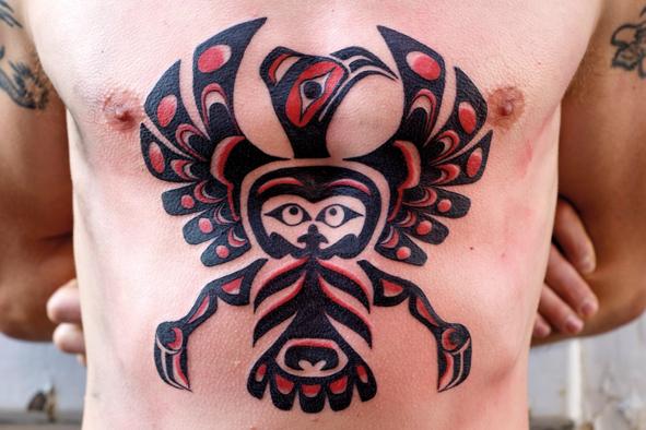 Photo de Holy Bird, polynésien, oiseau réalisé par Blackowl Tattoo