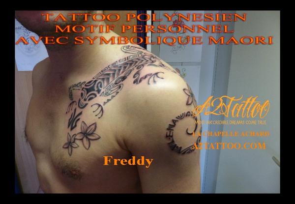 Photo de lezard polynésien, maori, polynésien réalisé par A2Tattoo