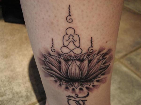 Photo de Lotus et bouddha, bouddha, lotus réalisé par Ink'Side