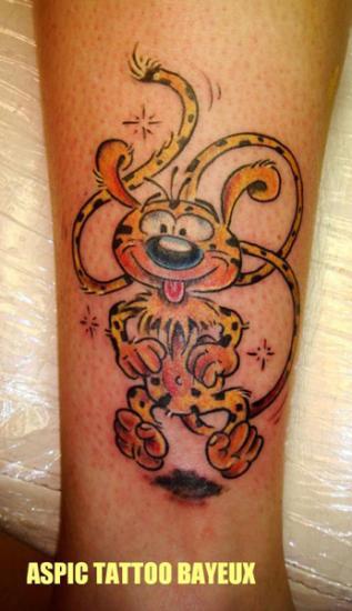 Photo de marsupilami, BD, bande dessinée réalisé par Aspic  Tattoo