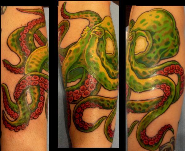 Photo de Pieuvre, animaux, tatouage réalisé par Heretic'Art Tattoo