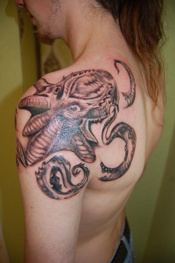 Photo de pieuvre, animaux, tatouage réalisé par News Ink Tattoo