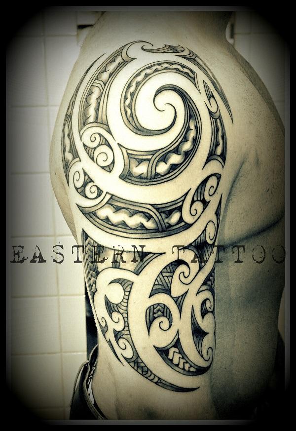 Photo de Polynésien, polynésien, tatouage réalisé par Eastern Tattoo